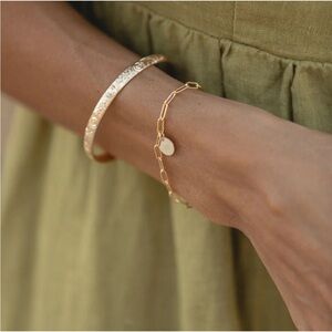 NWT Our Spare Change 18K Floral Cuff